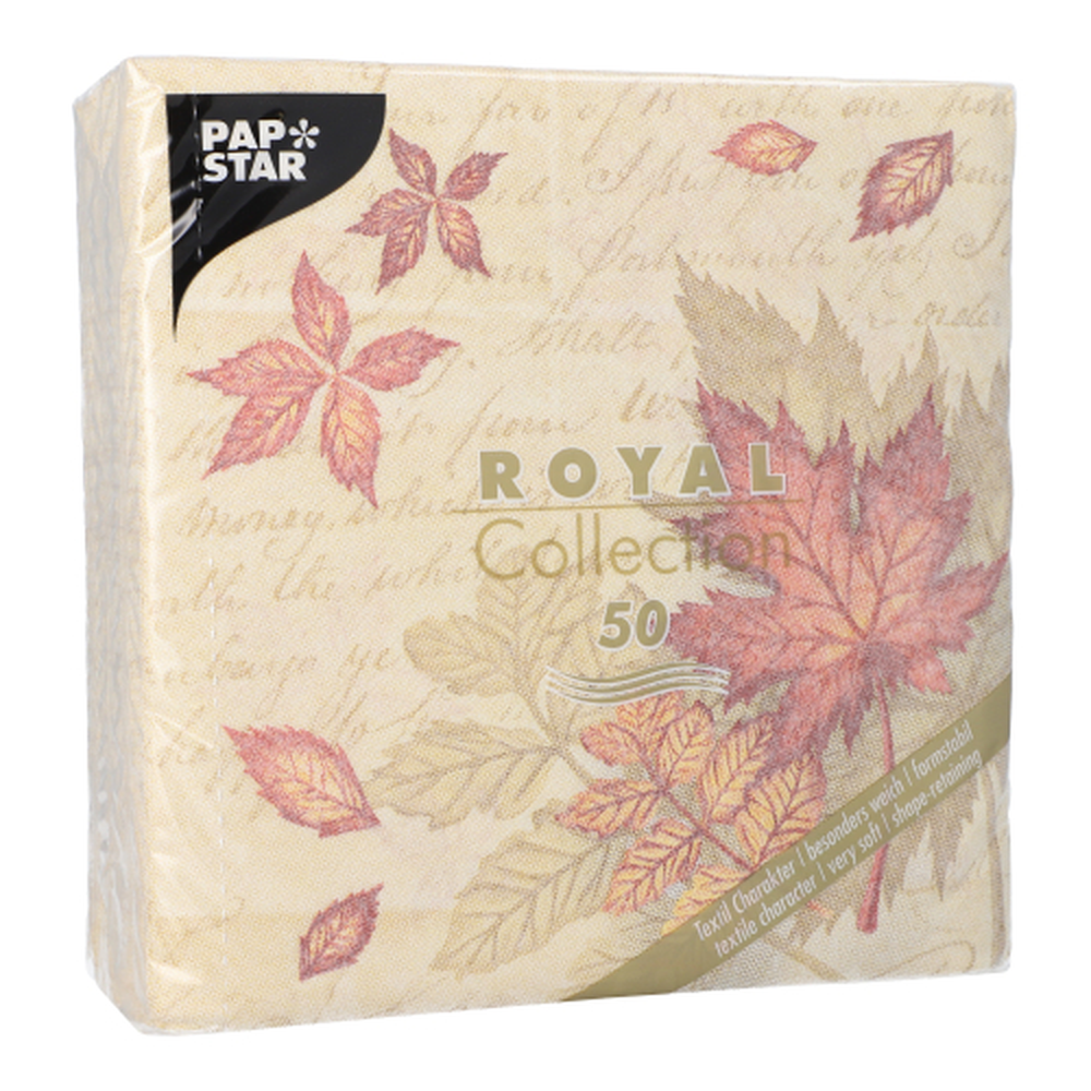Papstar Servietten "ROYAL Collection" 1/4-Falz 40 cm x 40 cm "Autumn Colours"