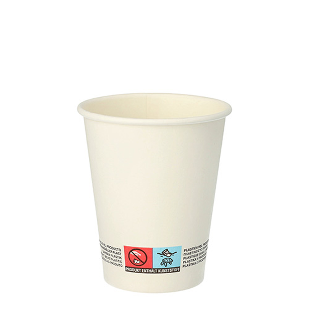 Papstar Trinkbecher, Pappe "To Go" 0,2 l Ø 8 cm · 9,1 cm weiss