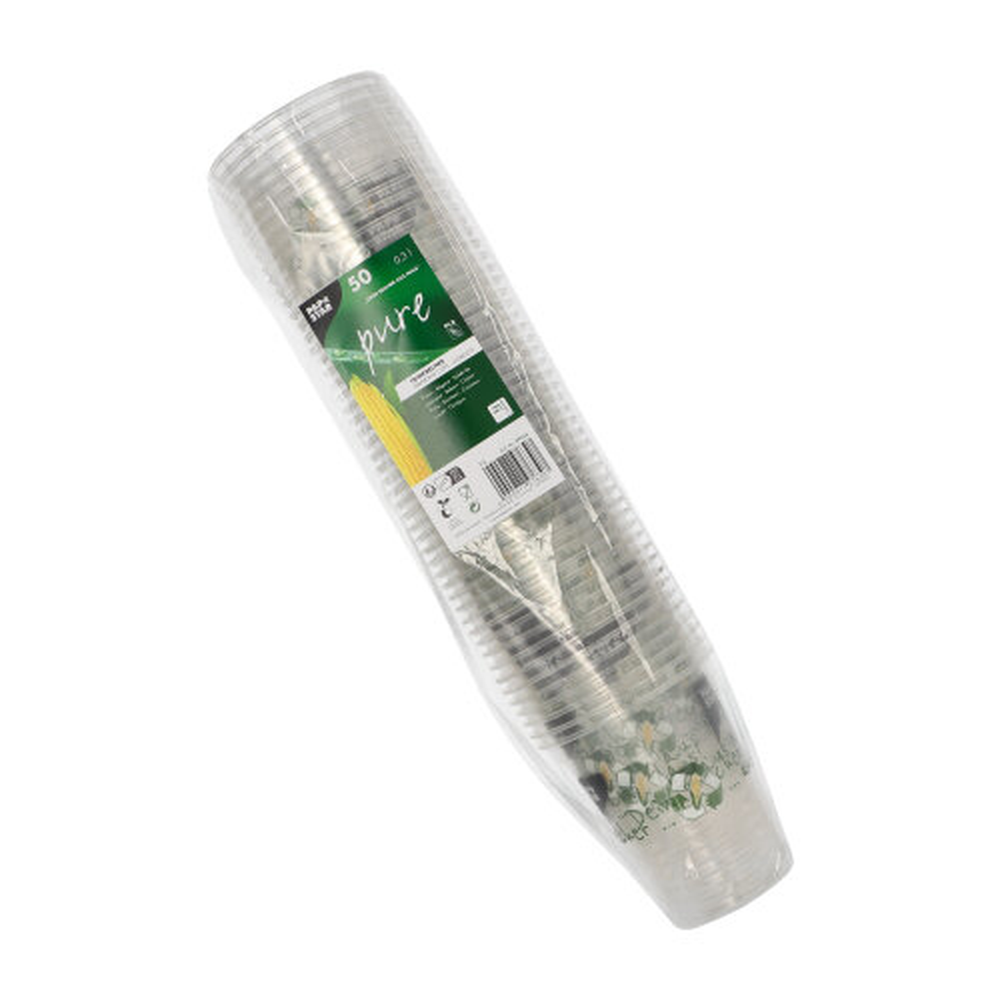 Papstar Trinkbecher PLA 0,3 l Ø 9,5 cm · 10,7 cm "Becher aus Mais"
