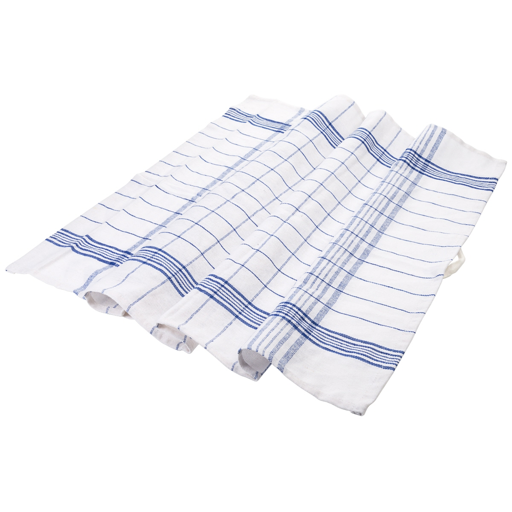 Contacto Geschirrtuch, Baumwolle 95 °C / blau+weiß Länge: 70 cm, Breite: 50 cm, 