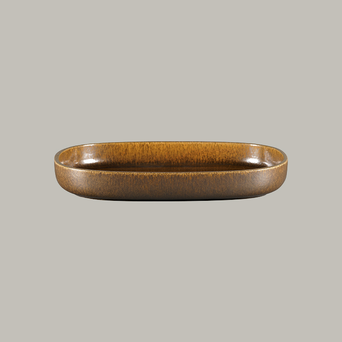 RAK Platte oval tief - rust  Serie: Ease L 33.2 cm / W 23.2 cm / Ht. 4.5 cm / Co