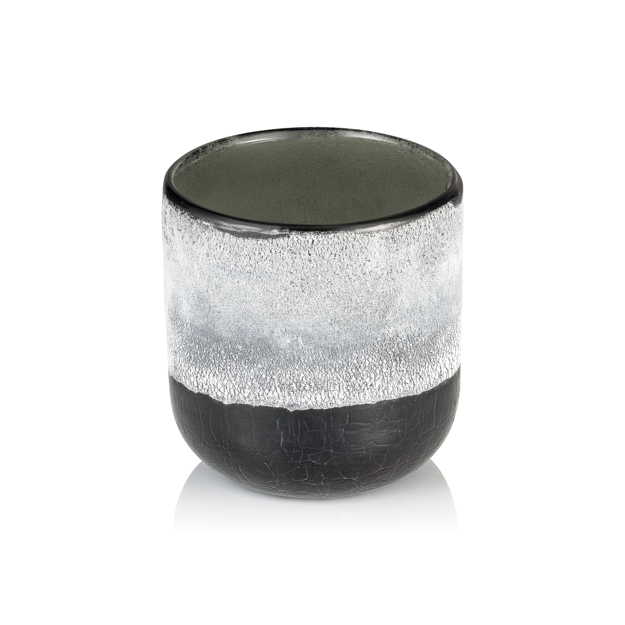 WAS Frosted Graphite Grey YUYU, Ø 10 cm, Höhe 11 cm, Glas