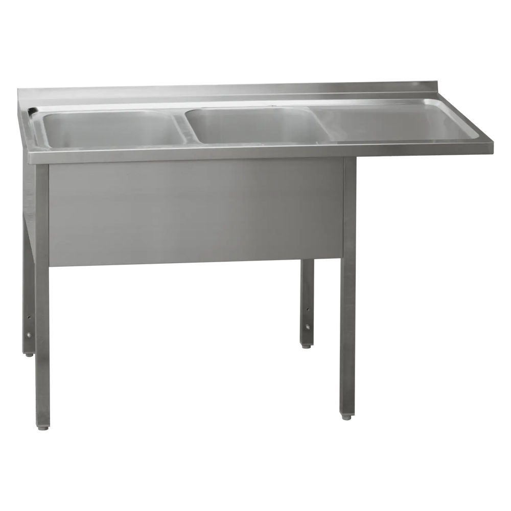 RM Gastro Spültisch 150x70x90 - 2x Spülbecken 40x50x30 Abtropffläche rechts / RE