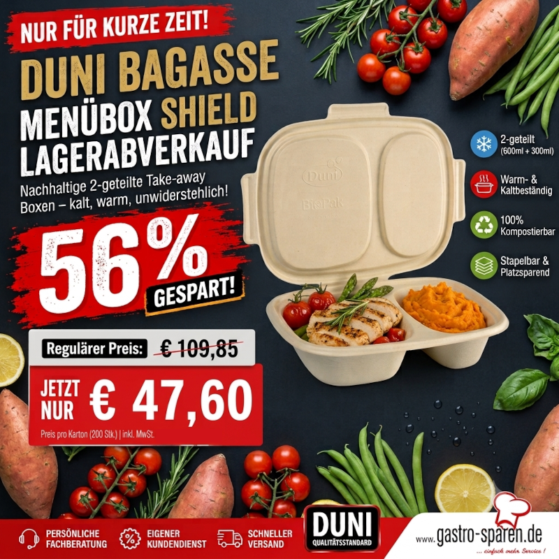 Takeaway box, Meal prep container, Biodegradable, Two-compartment, Beige/ Kraft color, takeaway, Lunchbox, Lebensmittelbehälter, Bento, Biologisch abbaubar