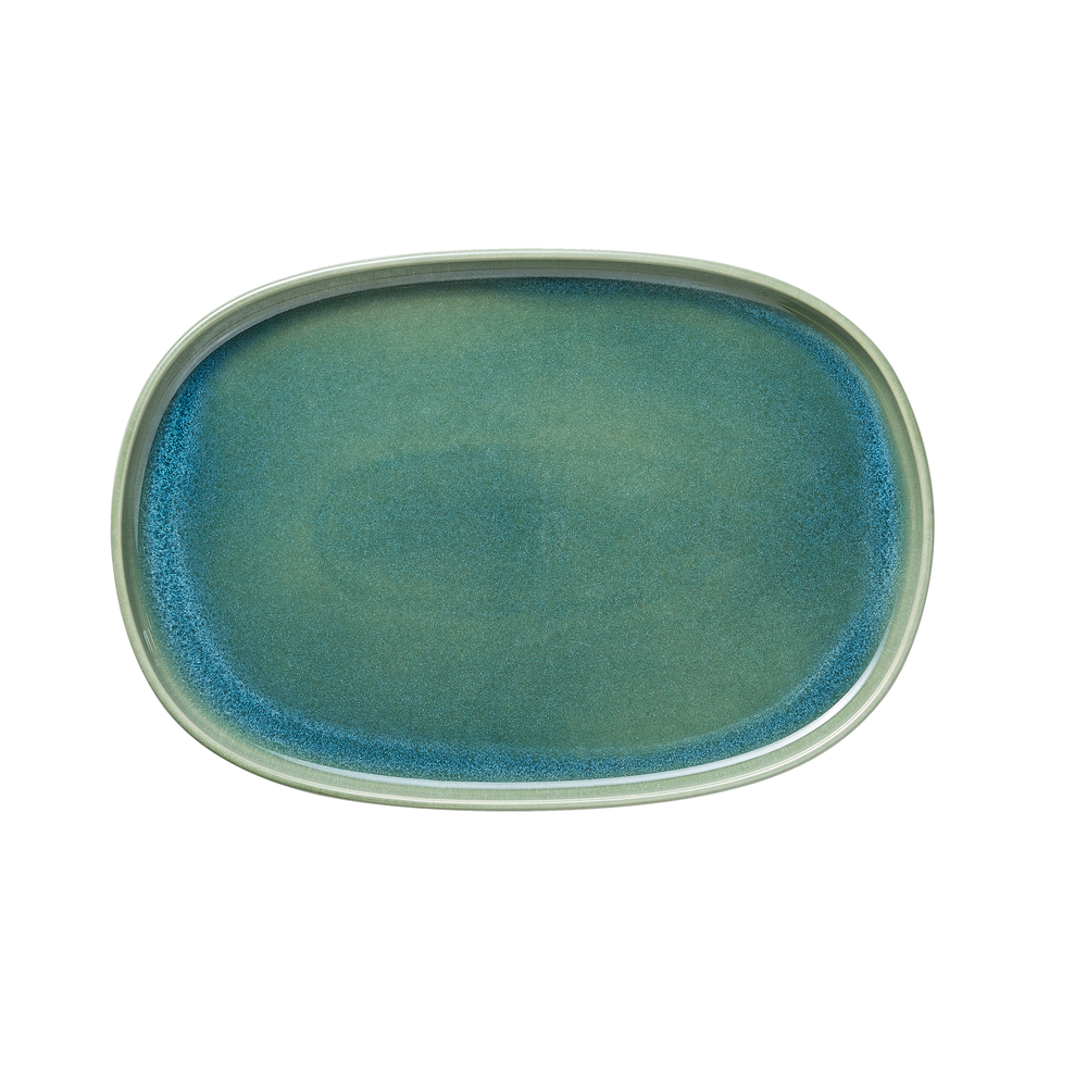 WAS Platte Set ROCKZZERO, 33 x 23 cm, Set á 4 Stück, myrtle green, Steinzeug