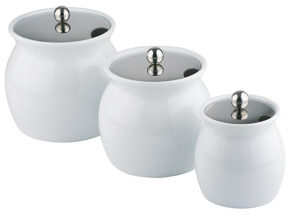 APS Dressingtopf Ø 13 cm, H: 13 cm , Porzellan, weiß, 0,8 Liter