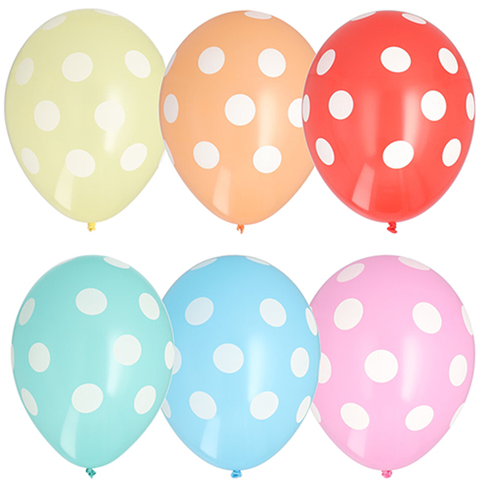 Papstar Luftballons Ø 29 cm farbig sortiert "Dots"