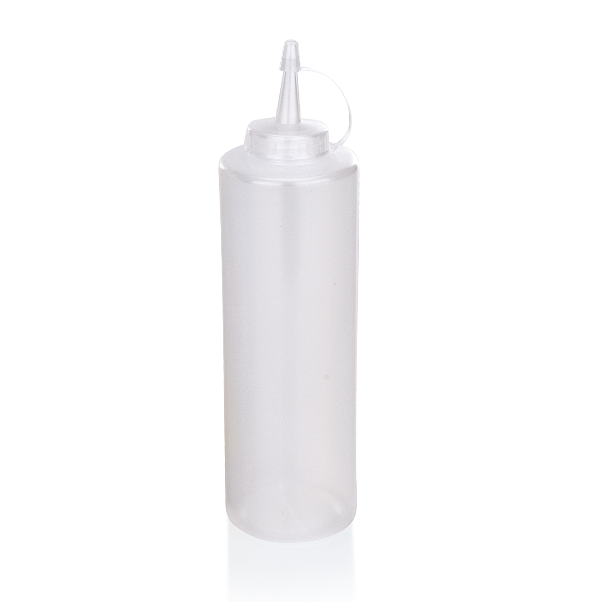 WAS Quetschflasche Set, Ø 7 cm, 0,7 ltr., transparent, Set á 6 Stück, Polyethyle