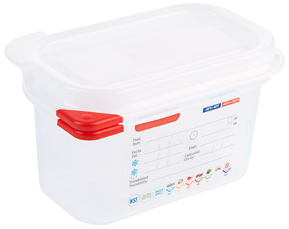 Contacto Behälter GN 1/9 100 mm mit HACCP Colorclip Deckel