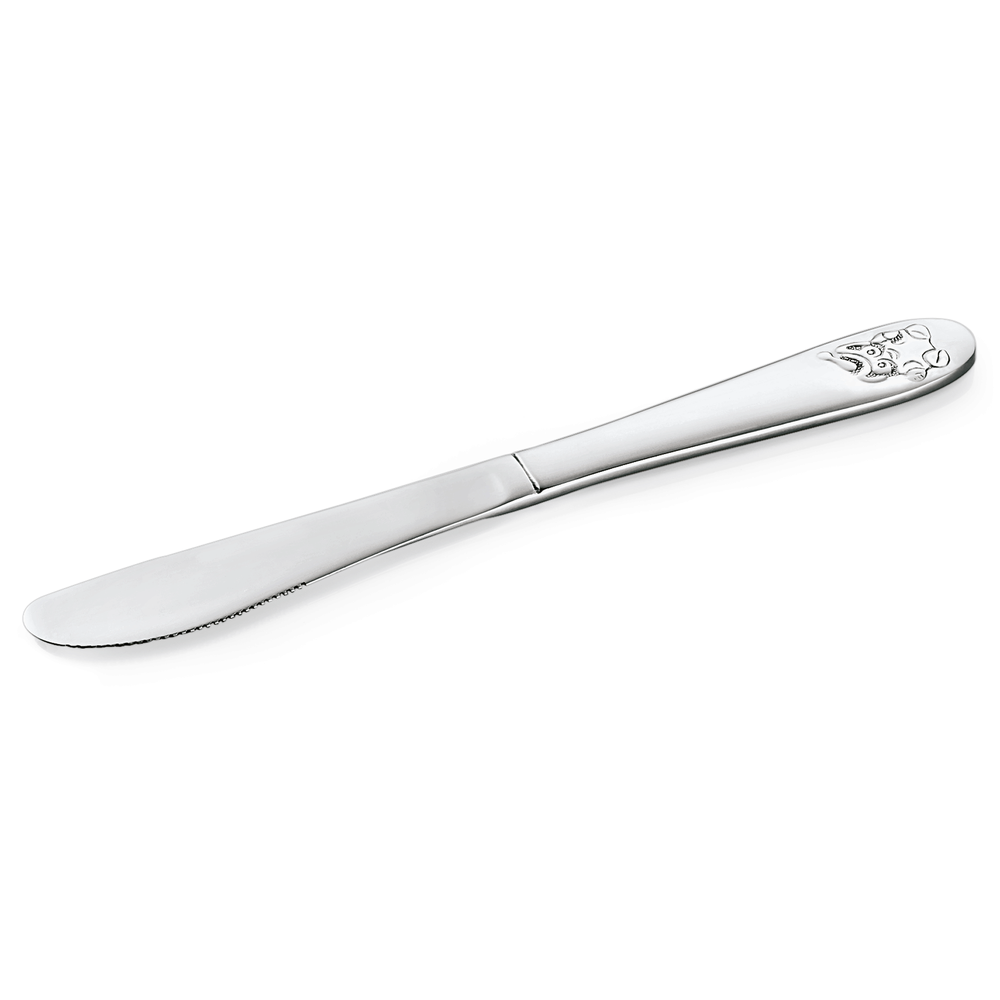 WAS Kindermesser AMELIE, 17 cm, Set á 12 Stück, Motiv: Bär, Chromstahl 13/0