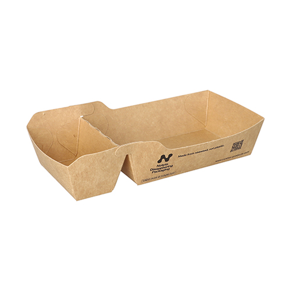 Papstar Snacktrays, Pappe "NOTPLA" 3,5 cm x 7 cm x 16,5 cm braun