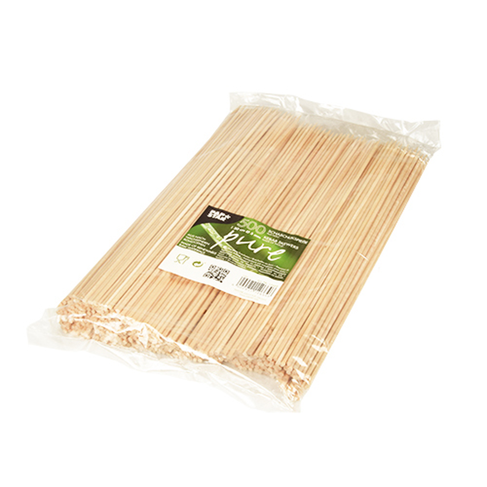 Papstar Schaschlikspieße, Holz "pure" Ø 3 mm · 30 cm