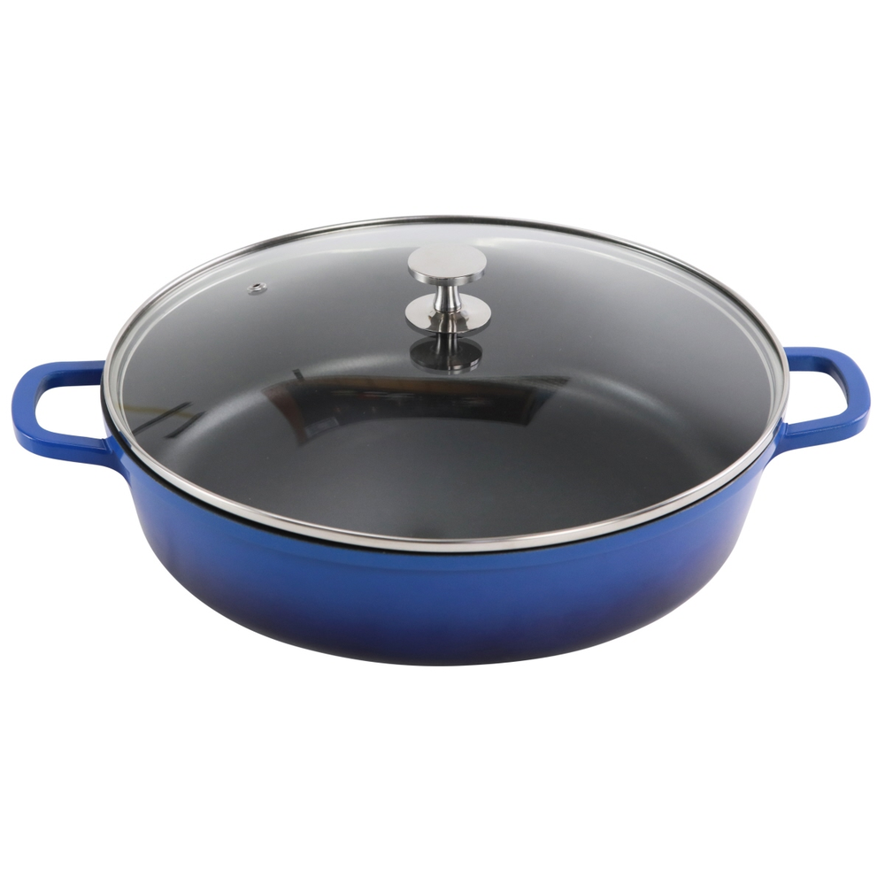 Contacto AluChef® Bräter, rund 32 cm / blau Durchmesser innen: 32 cm, Höhe: 8 cm