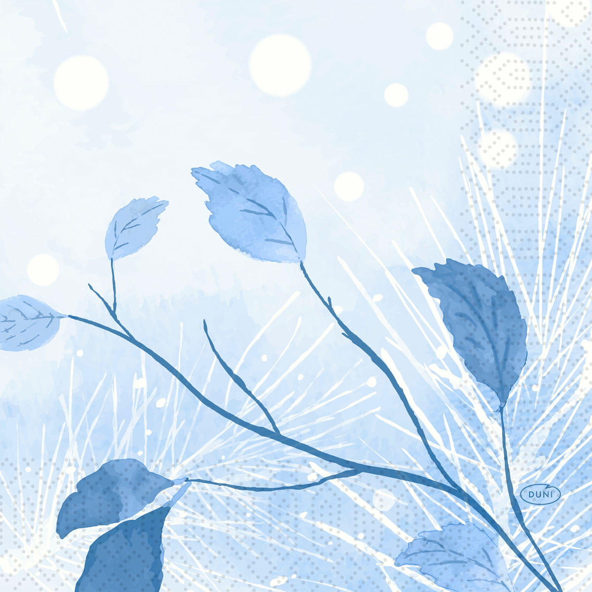 Duni Zelltuchservietten 33 x 33 cm 3-lagig Frosted Winter 1/4 Falz