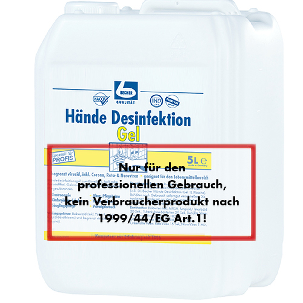 Papstar "Dr. Becher" Hände Desinfektion 5 l Gel
