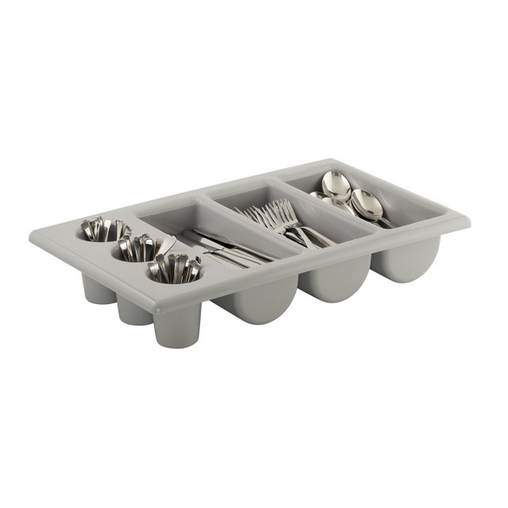 APS GN 1/1 Besteckkasten 53 x 32,5 cm, H: 10 cm , Polypropylen, grau