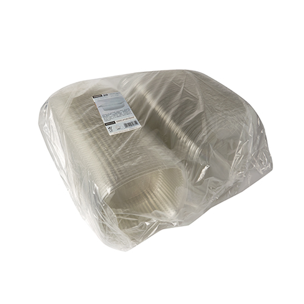 PAPSTAR Feinkost- und Salatschalen mit Klappdeckel, R-PET oval 1500 ml 7,6 cm