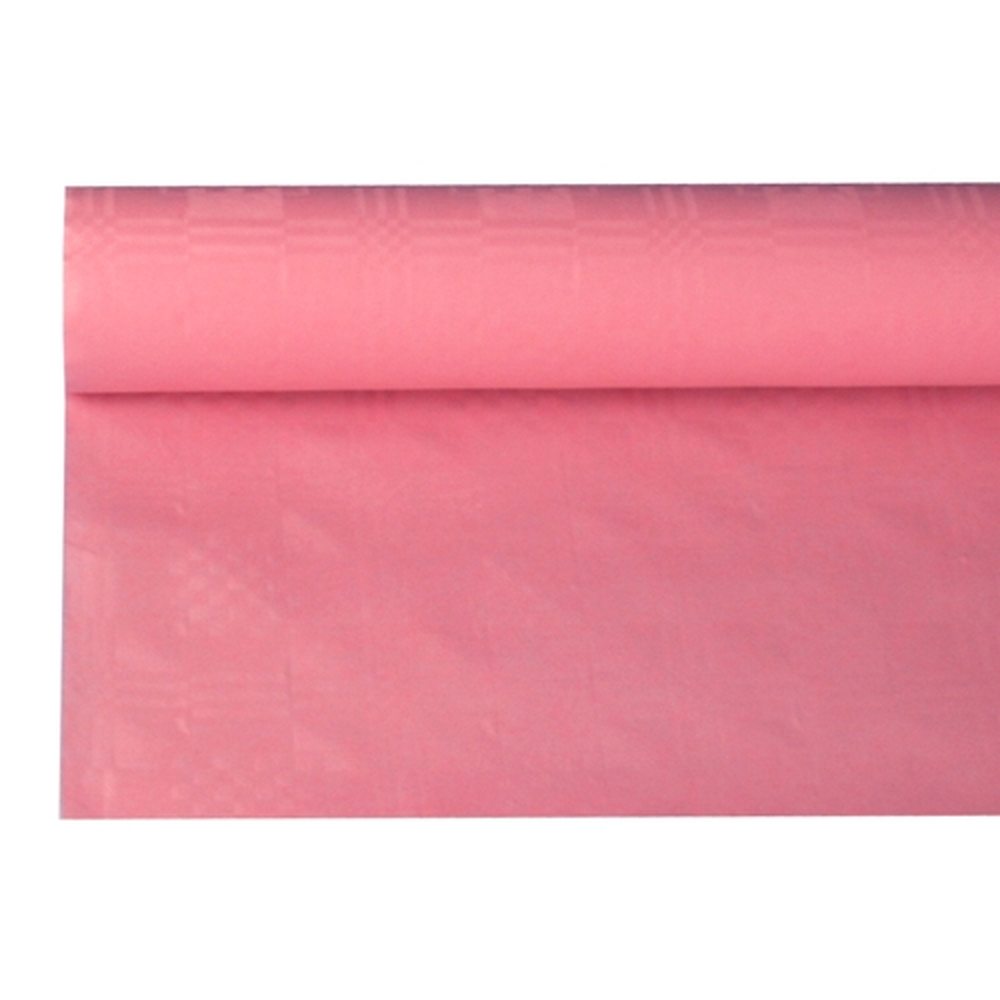 Papstar Papiertischtuch mit Damastprägung 8 m x 1,2 m rosa