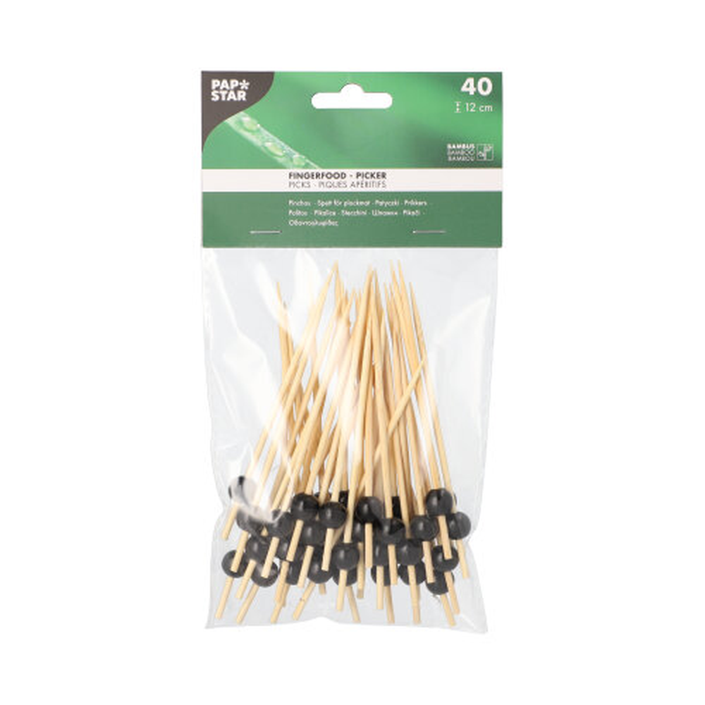 Papstar Fingerfood - Picker 12 cm "Black Pearl"