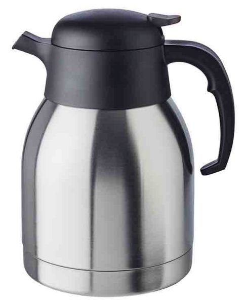 APS Isolierkanne -CLASSIC- Ø 14 cm, H: 22 cm, 1,5 Liter , Edelstahl, Polypropyle