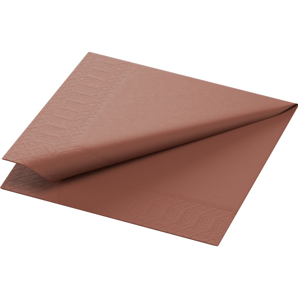 Duni Cocktailservietten 24 x 24 cm 3-lagig 1/4 Falz chestnut