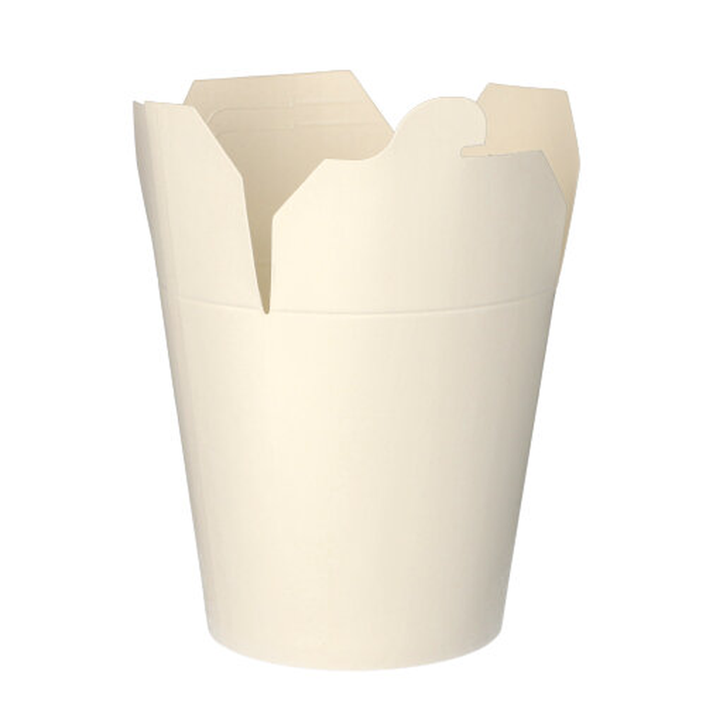 Papstar Pastaboxen, Pappe rund 950 ml 11 cm x 10,5 cm x 9,3 cm weiss