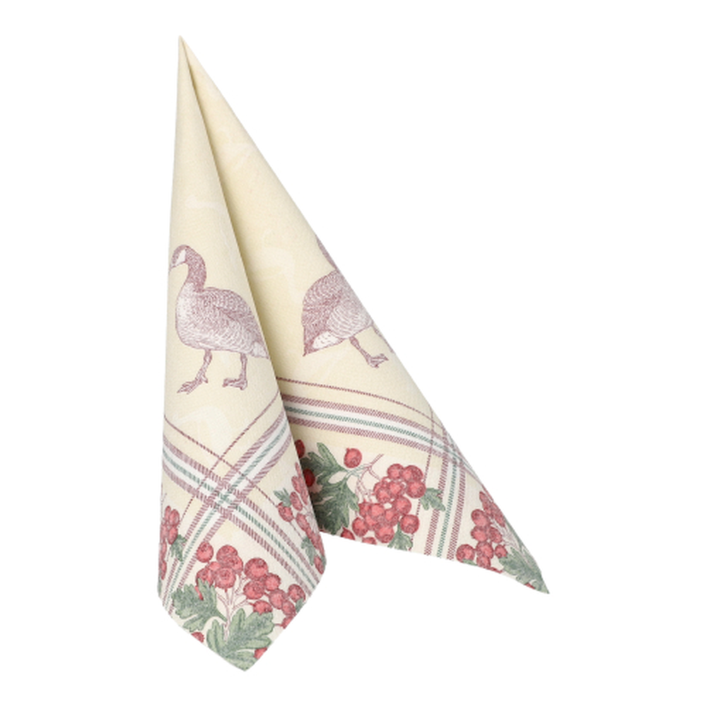Papstar Servietten "ROYAL Collection" 1/4-Falz 40 cm x 40 cm "Goose"