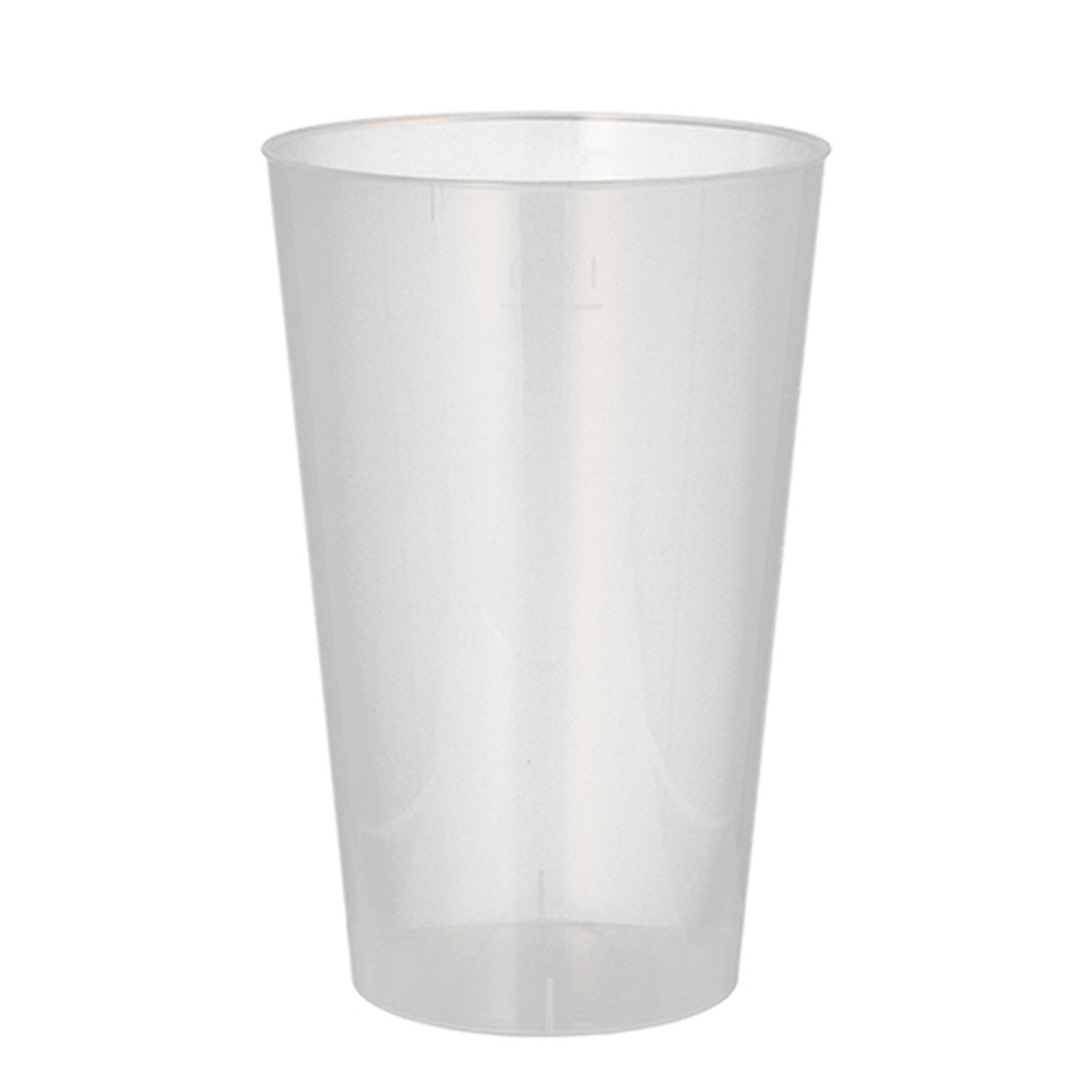 Papstar Mehrweg-Trinkbecher PP 0,4 l Ø 8,6 cm · 13 cm transluzent unzerbrechlich