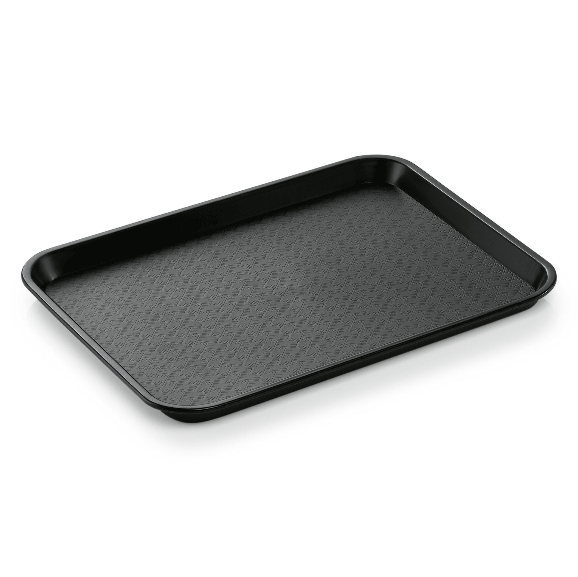 WAS Fast Food Tablett GN 1/2, 32,5 x 26,5 x 2 cm, schwarz, Polypropylen