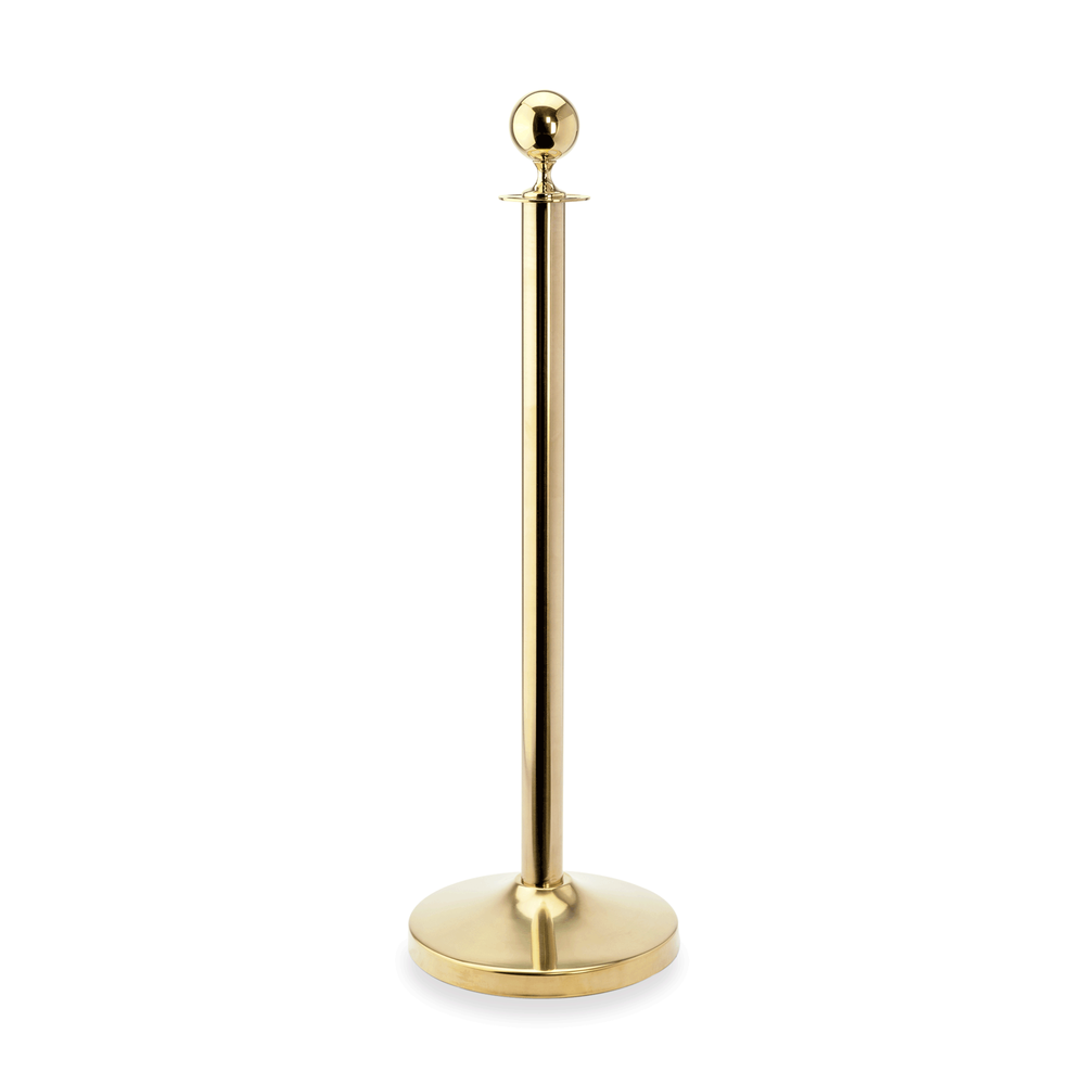WAS Abgrenzungspfosten Kugel Set CLASSIC, goldfarben, Set á 2 Stück, Edelstahl