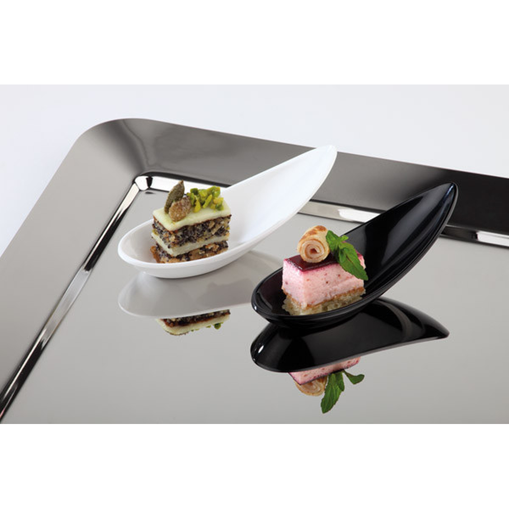APS Fingerfood-Löffel -MING HING- 11 x 4,5 cm, H: 4 cm , Melamin, weiß