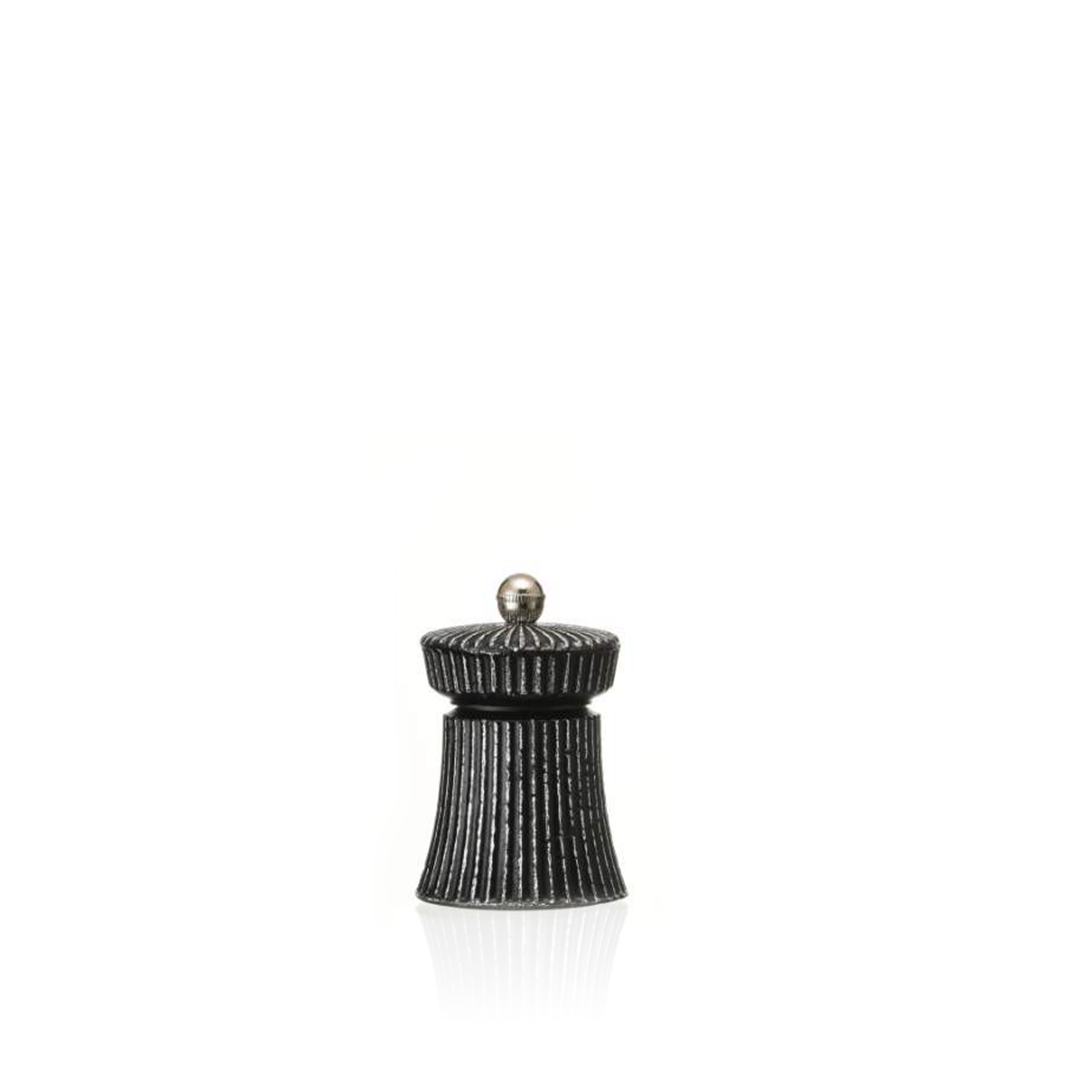 WAS Pfeffermühle mit Carbonstahl Mahlwerk IRON CRUSH, Höhe 9,5 cm, schwarz/weiß,