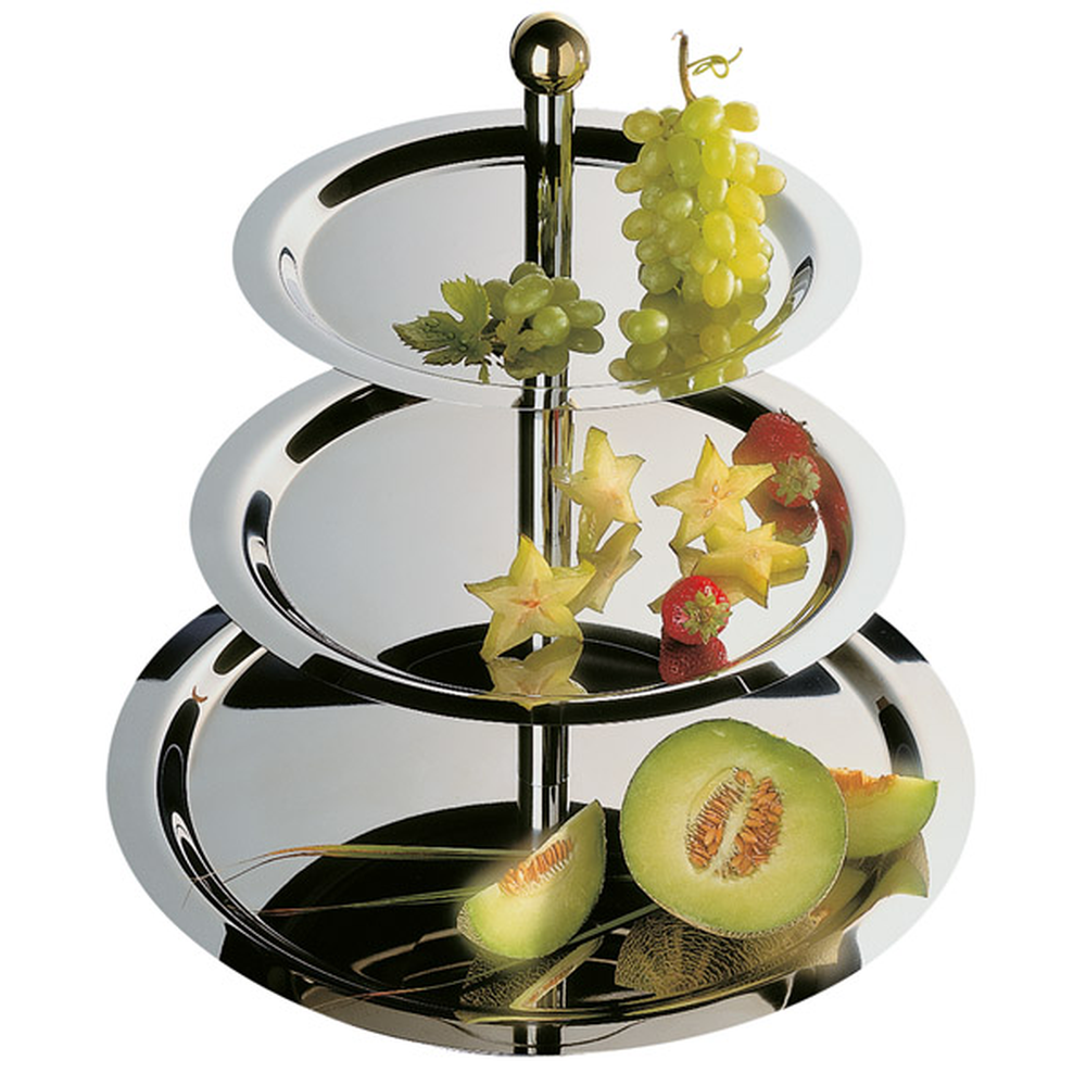 APS Etagere -Finesse-, 3-stufig ca. Ø 48/38/32 cm, Höhe 50 cm , Edelstahl