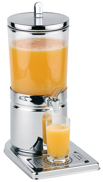 APS Saftdispenser -TOP FRESH- 21 x 32 cm, H: 43 cm , 18/8 Edelstahl, SAN