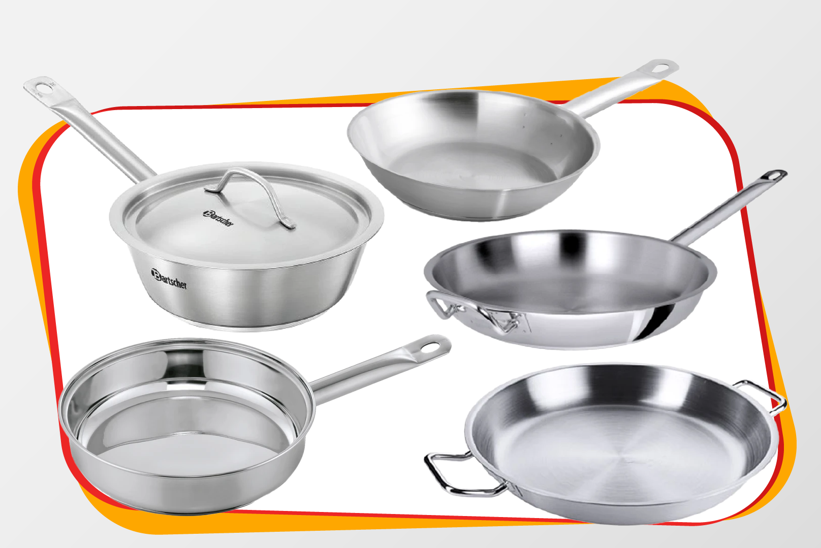 Pfannen-Set, Stahlpfannen, Pfanne, Kochtopf, Kochgeschirr-Set