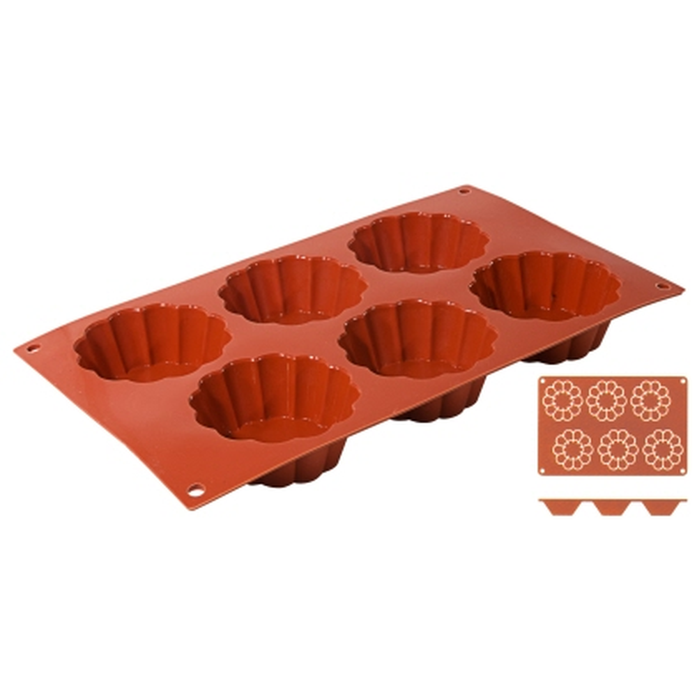 Contacto Silikon-Backmatte Briochette, 8 cm, hoch 3 cm