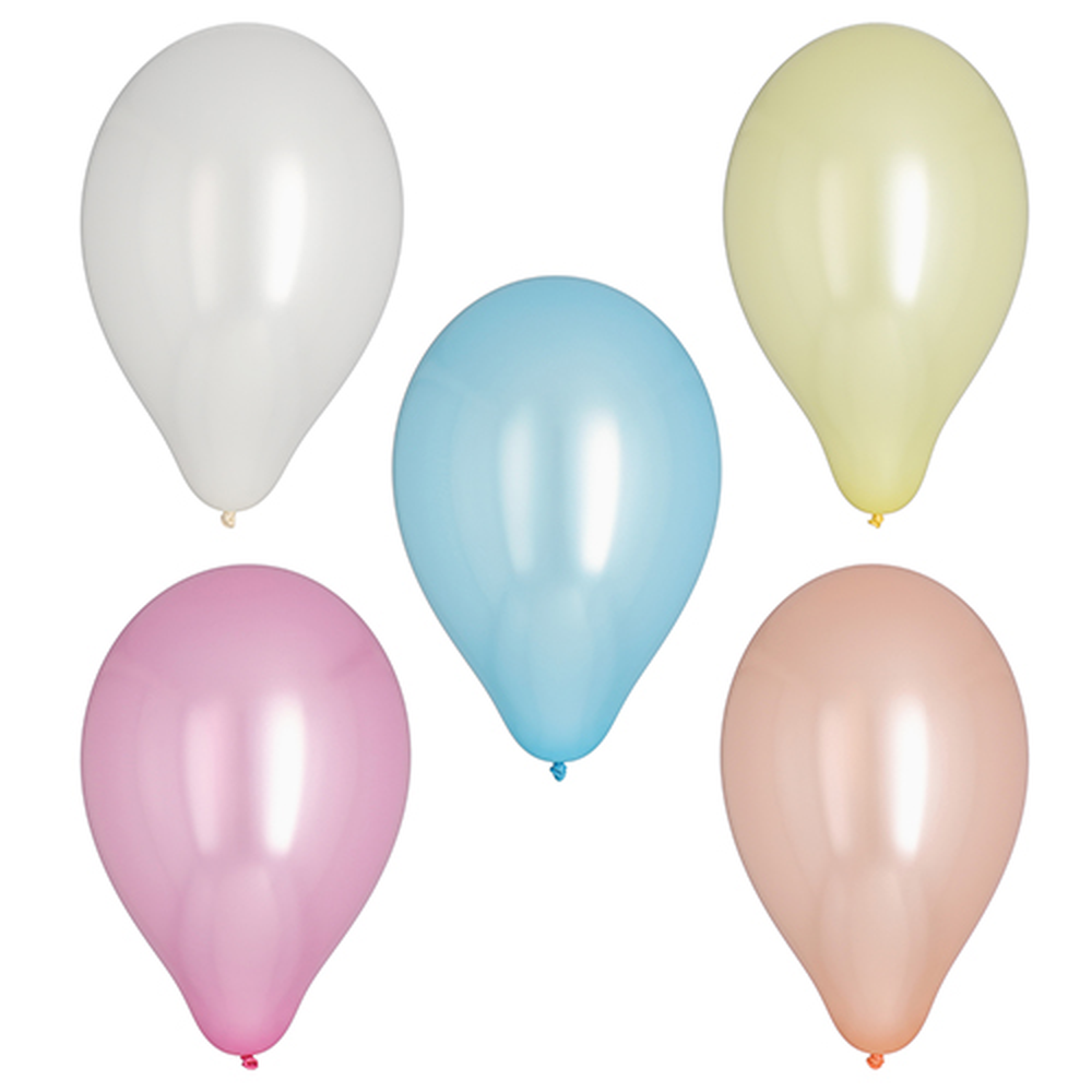 Papstar Luftballons Ø 25 cm farbig sortiert "Pearly"