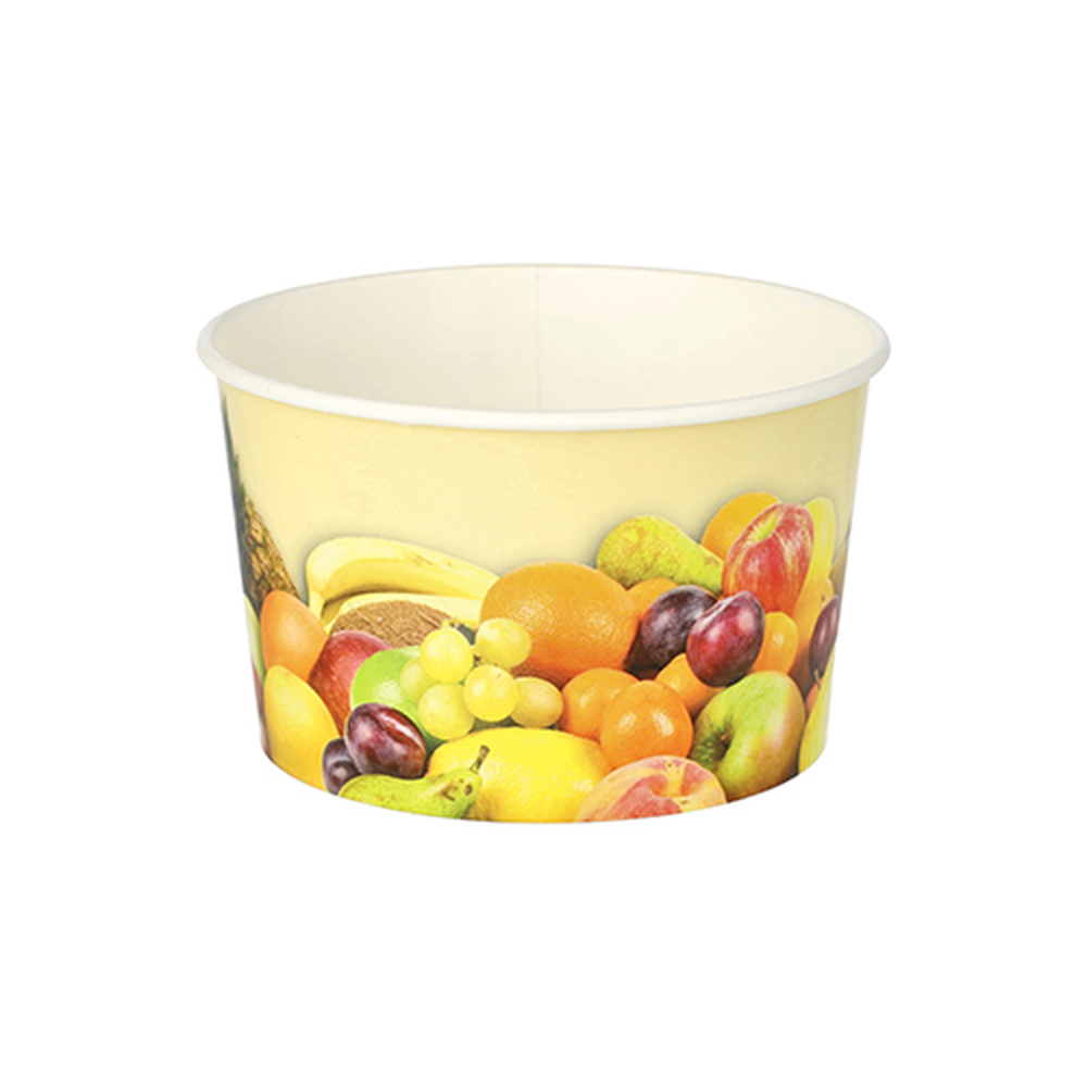 Papstar Eisbecher, Pappe rund 250 ml Ø 10 cm · 6 cm "Früchte"
