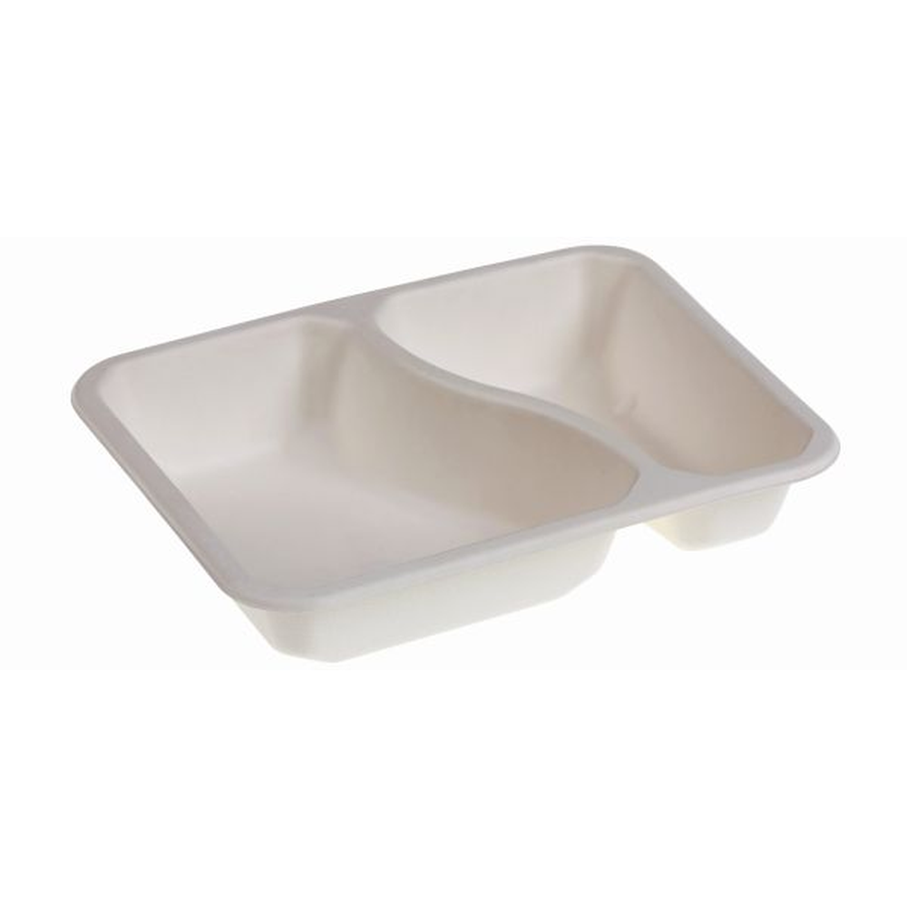 Pacovis Menueschale 2-t, PBAT-lam, 227x178x45mm, weiss