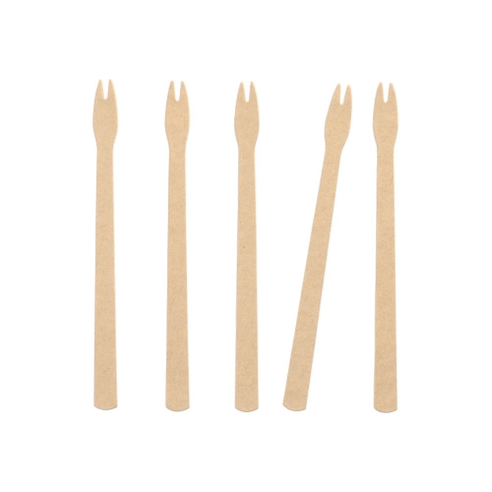 Papstar Pommes-Frites-Gabeln, Papier "pure" 13,5 cm braun