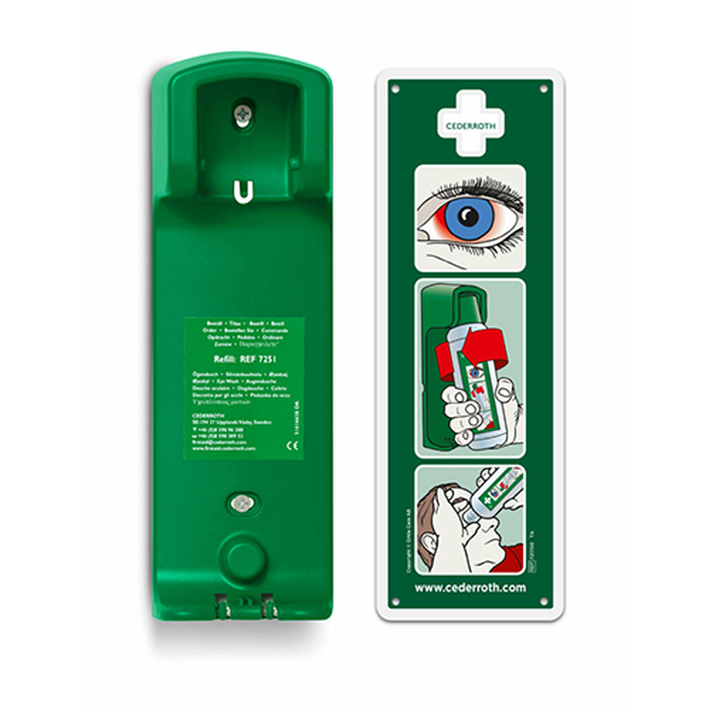 PAPSTAR Wandhalter Augendusche 27 cm x 9 cm x 7 cm Eye Wash inkl. 