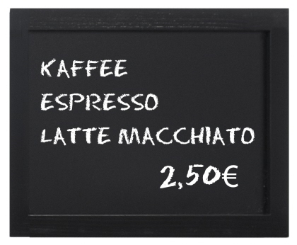 Contacto Wandtafel, schwarz 40 x 30 cm