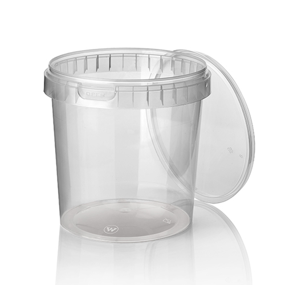 PAPSTAR Feinkostbecher, PP 770 ml Ø 11,8 cm · 11,3 cm transparent mit Origina