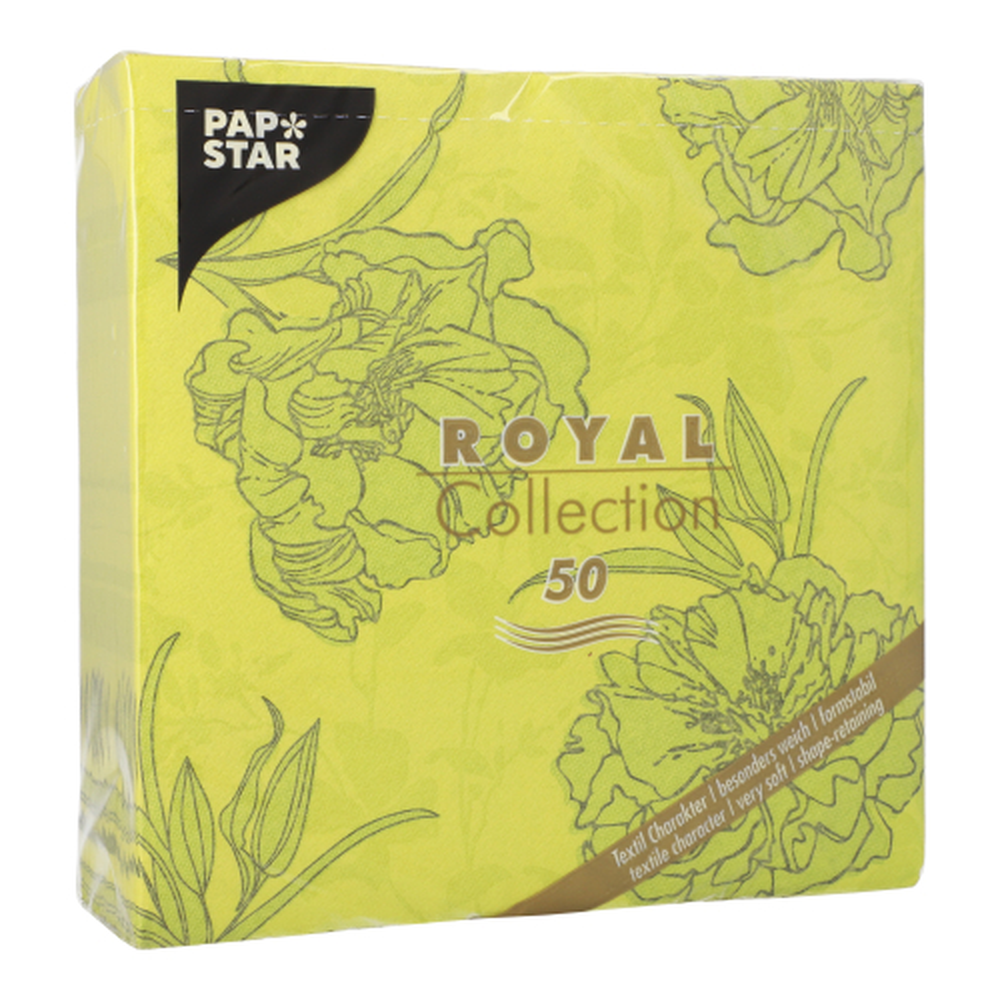 Papstar Servietten "ROYAL Collection" 1/4-Falz 40 cm x 40 cm grün "Thalia"