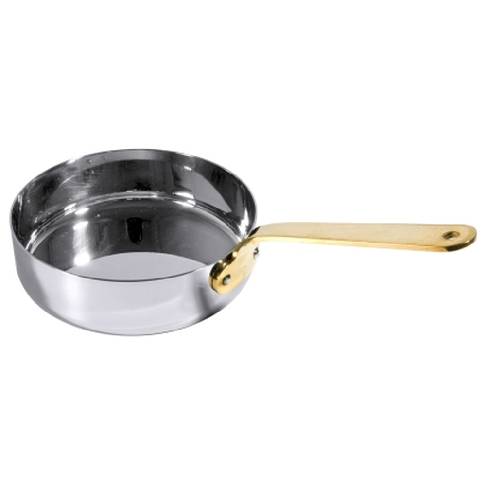 Contacto Mini Bratpfanne 12 cm Edelstahl mit Messinggriff