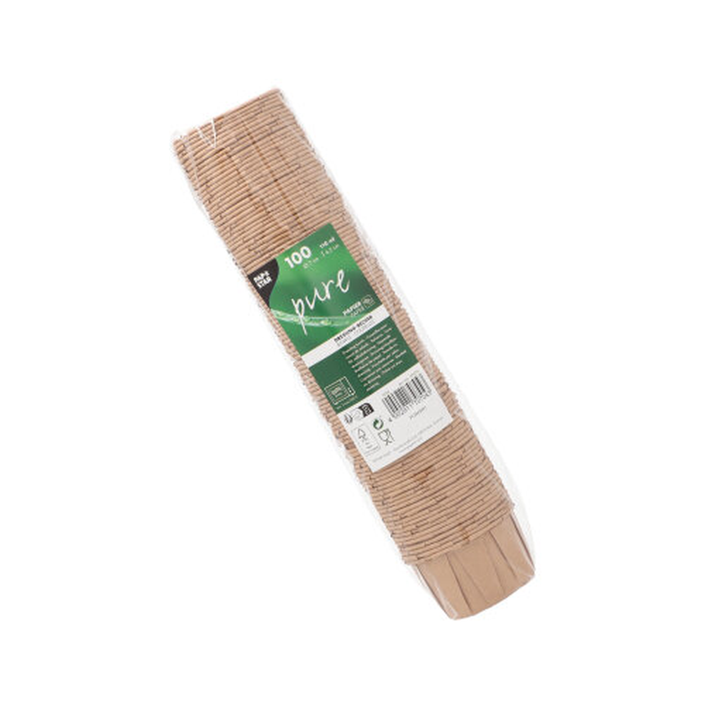 Papstar Dressingbecher, Papier "pure" 110 ml Ø 7 cm · 4,2 cm braun