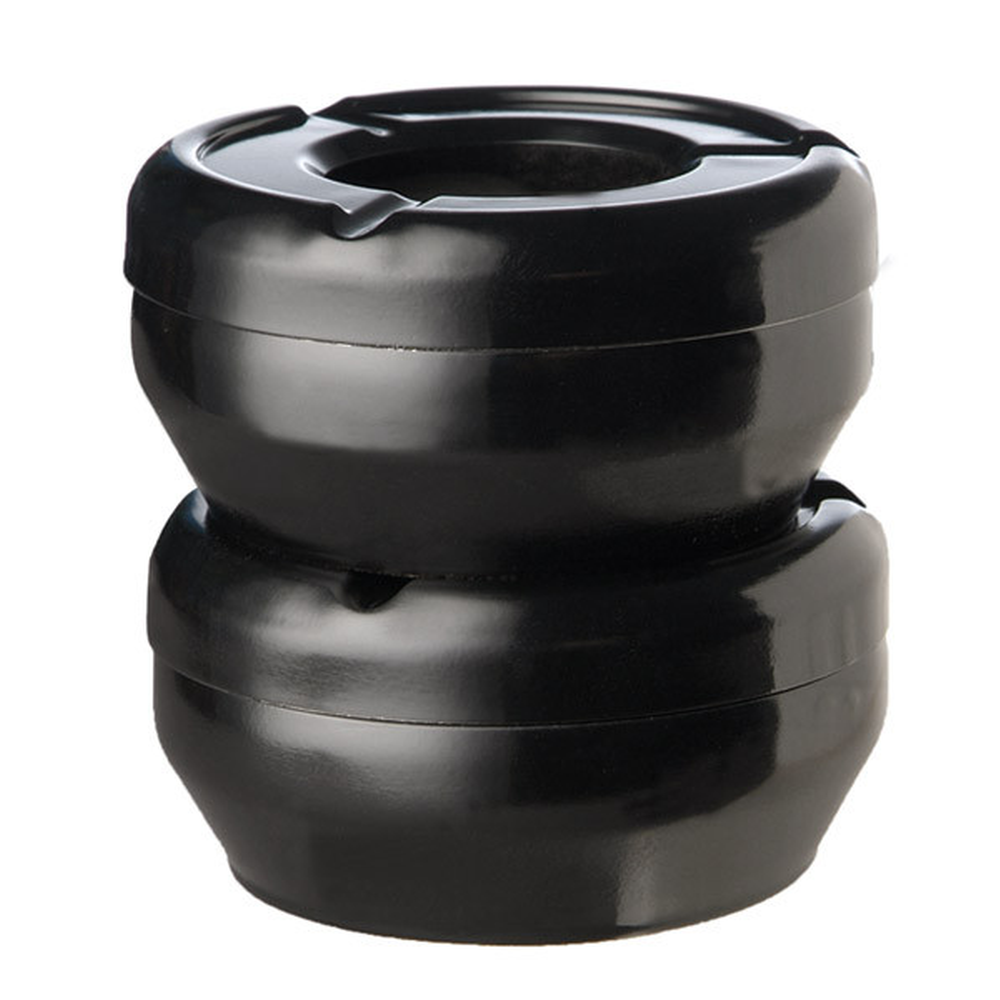APS Wind-Aschenbecher -CASUAL- Ø 10 cm, H: 4 cm , Melamin, schwarz