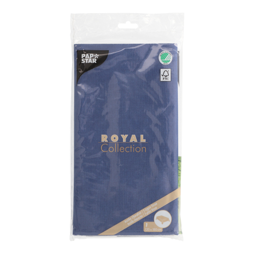 Papstar Tischdecke, Tissue "ROYAL Collection" 120 cm x 180 cm dunkelblau