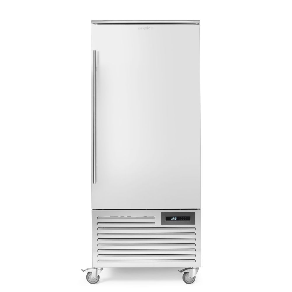 Kühlgefrierkombination, Kühlschrank, Stahloptik, Rollen, Frontelement