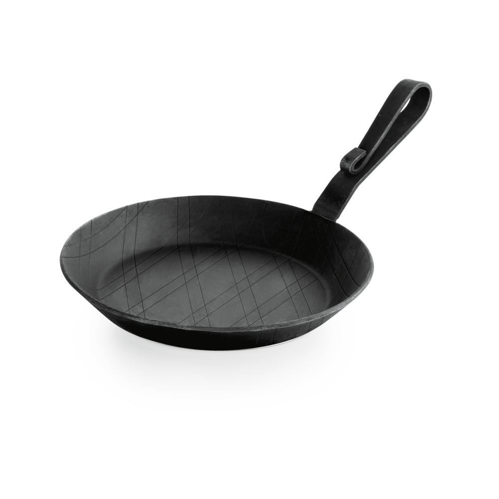 WAS Brat-/Servierpfanne IRON PAN 22, mit gebogenem Hakenstiel, Ø 28 cm, Eisen